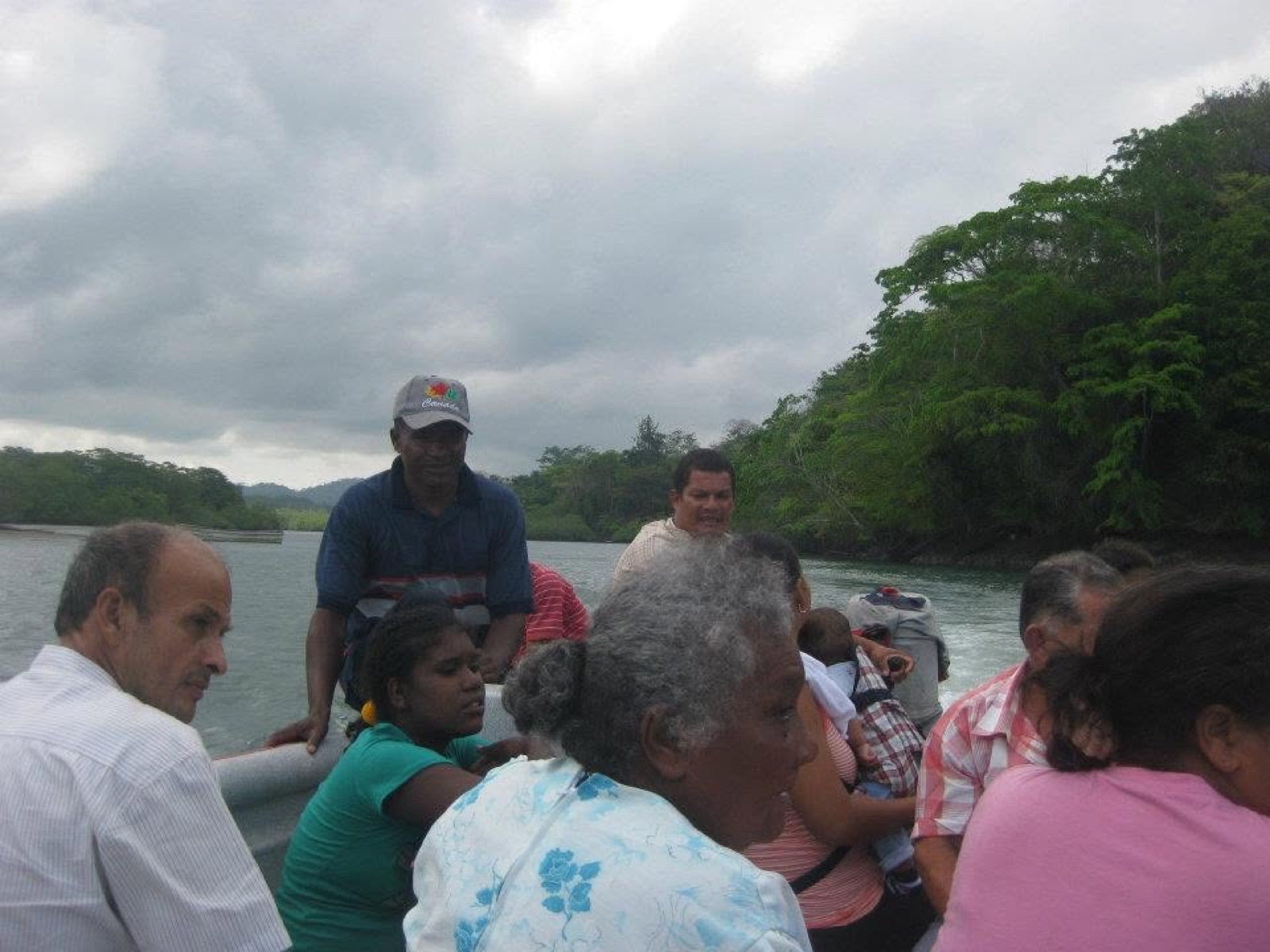 Boat transport connecting a remote coastal community in Panama
