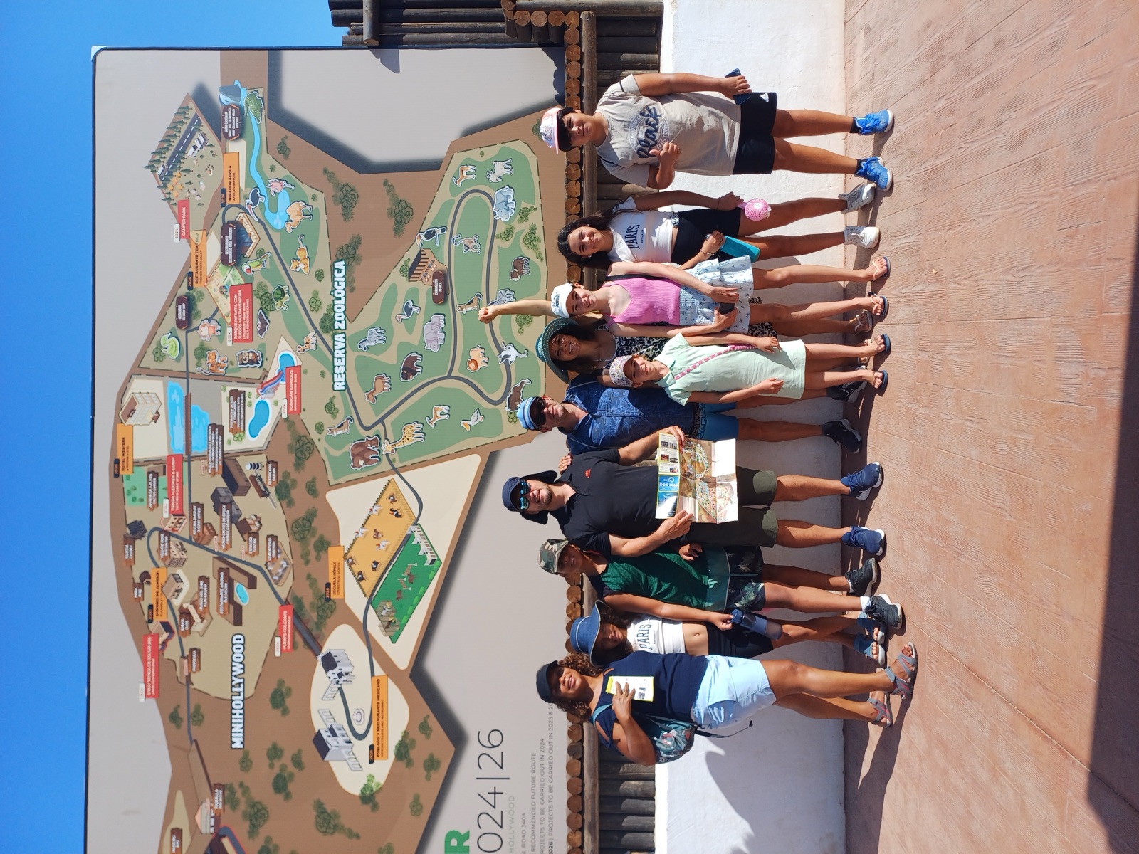 Students and mentors on a group educational outing