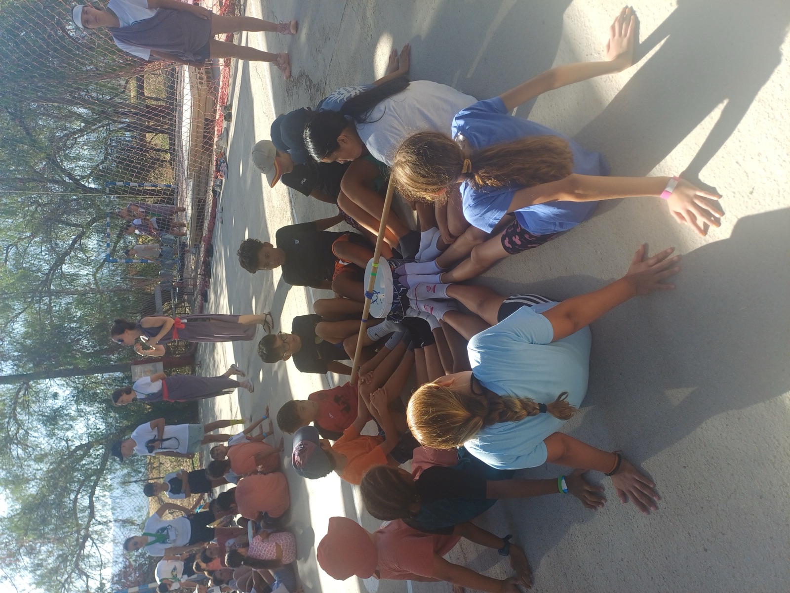 Young people collaborating in a community-based learning activity
